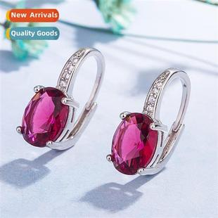 ear earrings buckle female diamd Oval rose