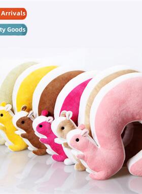 Creative home Big tail squirrel U-shaped pillow neck pillow