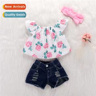 sleeveless fall denim top rose new 2019 spring Girls