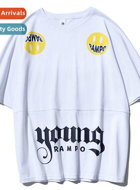 lg-staple cott short-sleeved T-shirt mens versatile cott hal