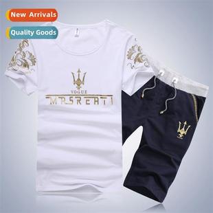 shirt fas mens sleeved short leisure sports new Summer