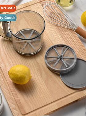 Plastic double-decker semi-automatic hheld flour sifter 304