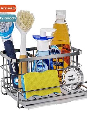 Stainless Steel Sink Spge Rack Kchen Shelf H Sanizer Storage