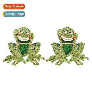 Simple creative alloy diamd earrings retro fashi small anima