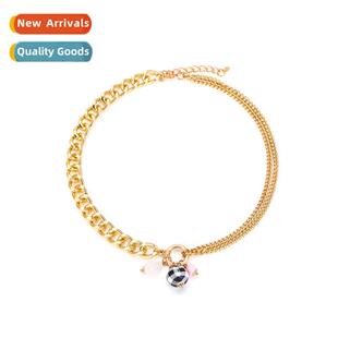Fashi temperament new hollow necklace thick secti tanium ste