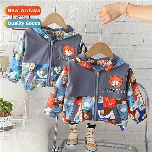 Boys jacket spring  fall  2023 new -style childrens n fall j