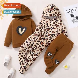 sleeved 2022 love print winter new top Girls fall