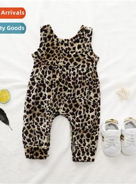 2022ins Infant Spring  Fall New Sleeveless Leopard Print One