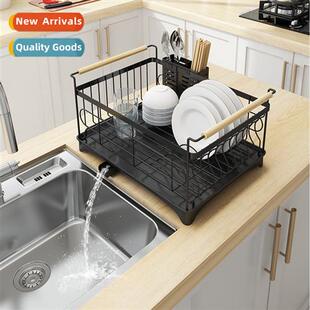 Stainless steel kchen shelf drying bowl sink rack put dishes