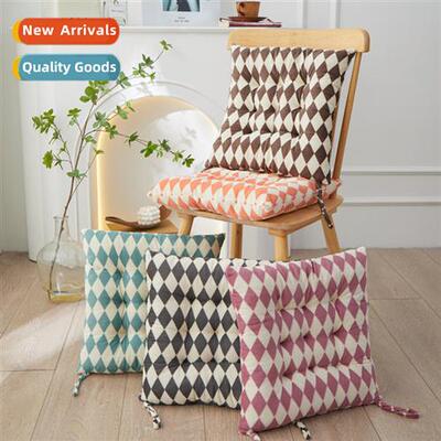 Striped diamd plush geometric cushi student seat cushi home