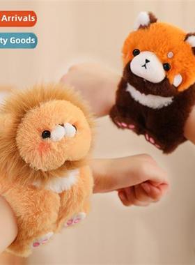 Cute racco snapping h ring animal bracelet pa doll plush toy