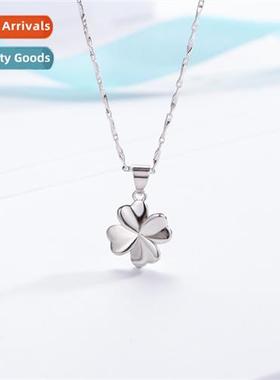 n four-leaf clover pendant necklace female collarbe light lu