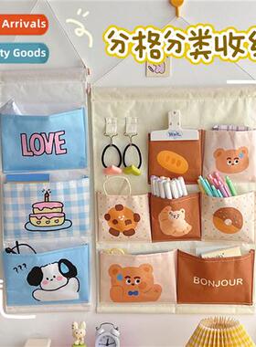 Dorm Room Fabric Hanging Storage Bag Organizer Wall Cute Bed