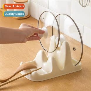 Pot lid rack sting spatula spo shelf kchen countertop househ