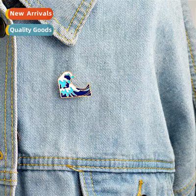 Jewelry Creative persalized delicate sea wave oil drop carto