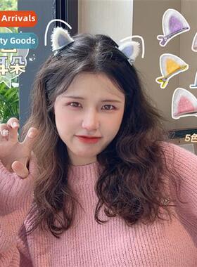 Cute cat ears  clips girls plush  clips ltle girl does not h