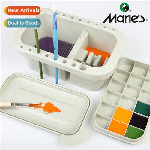 Three- multifunctial paint brush wash bucket palette bucket