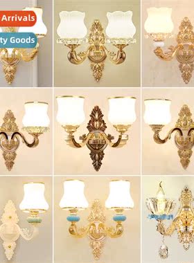 New an style living room TV background wall lamp bedroom cry