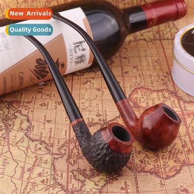 new briar wood hmade pipe lg hle reading removable 3MM flue