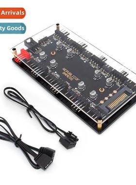 Computer Case Fan 4PIN PWM 5V ARGB Dual 8-b Hub SATA Morboar