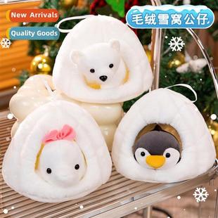 Cute snow cave penguin doll plush toy lter seal sea li polar