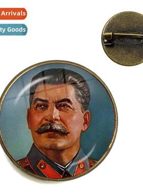 USSR Stalin Lenin Brooch Classic  Star Hammer and Sickle Com