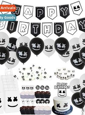 New DJ Cott Cy Series Ballos Birthday Banner Cake Topper Bir
