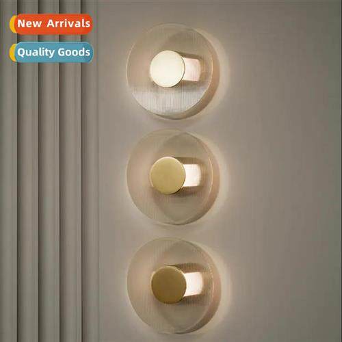 Post-modern  round wall lamp living room bedside corridor st
