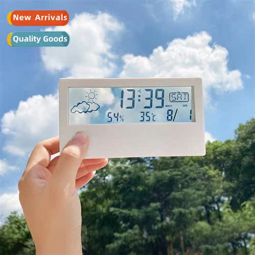 Simple desktop electric clock transparent backlight wear for
