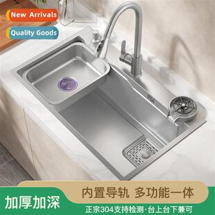 Nano gunmetal gray sink large single sink kchen 304 stainles