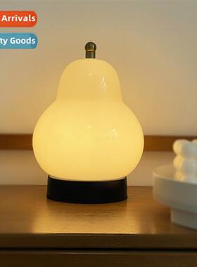 Antique cream wind pear glass table lamp bedroom bedside stu