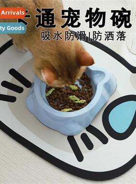 Carto cat placemats cute shape cat bowl n-slip mat absorbent