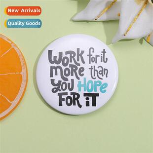 Europe and  Uned States new English phrase tinplate brooch c