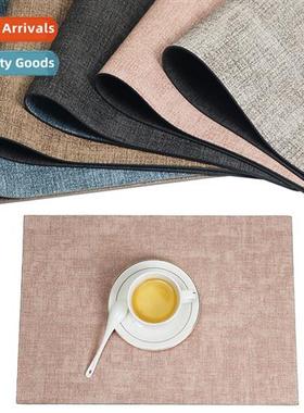 Scinavian square cloth right-angle PU lear placemats waterpr