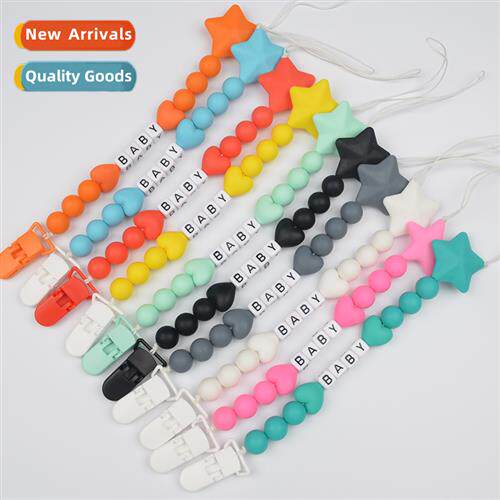 Silice Pacifier Chain Pentagram Pacifier Chain Anti-Drop Cha