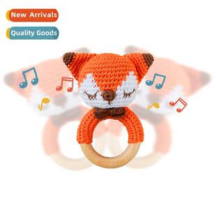 Crochet Animal Rattle Baby Knting Animal Doll Baby Soothing