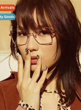 16008 Irregular Retro Large Frame Flat Sunglasses 2019 Anti-