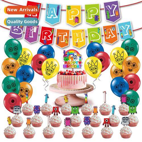 Outside  new Numberblocks me ballo pull flag set birthday pa