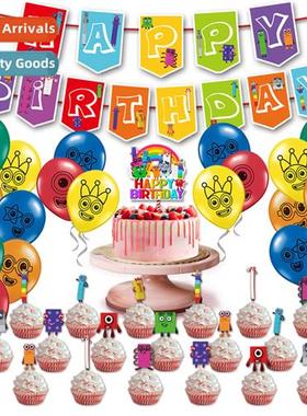 Outside  new Numberblocks me ballo pull flag set birthday pa