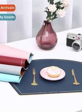 2021 new color collisi gold edge scalloped placemats PVC lea