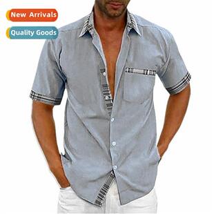 New 2023 summer casual shirt mens n-ir processing cardigan s