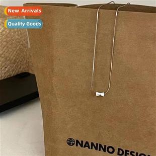 mini bow sweet luxury nic simple style female Light necklace