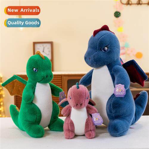 Cute carto plato dinosaur plush toys flying drag colorful di
