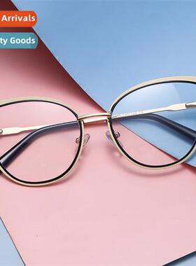 8327 new persalized cat eye spring foot metal eyeglasses fra