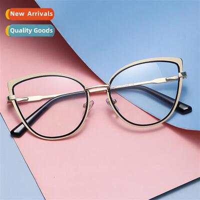8327 new persalized cat eye spring foot metal eyeglasses fra