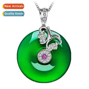 pendant chalcedy retro temperament chalce Ethnic green style