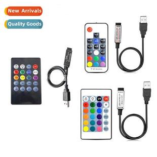 USB 24 keys infrared remote ctrol mini 3 keys colorful light