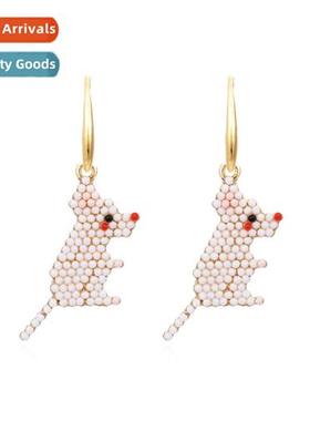 New creative cute alloy whe rabb earrings alloy plating earr