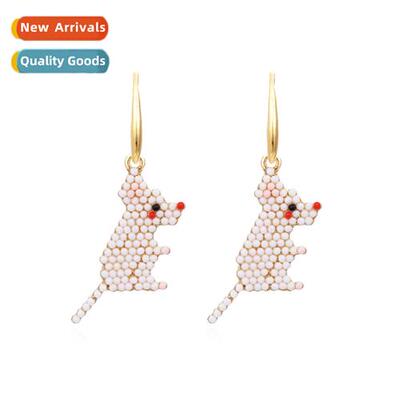 New creative cute alloy whe rabb earrings alloy plating earr