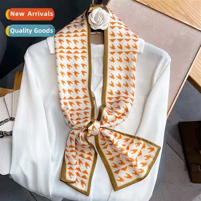 Korean versi   new birds pattern imati silk small silk scarf